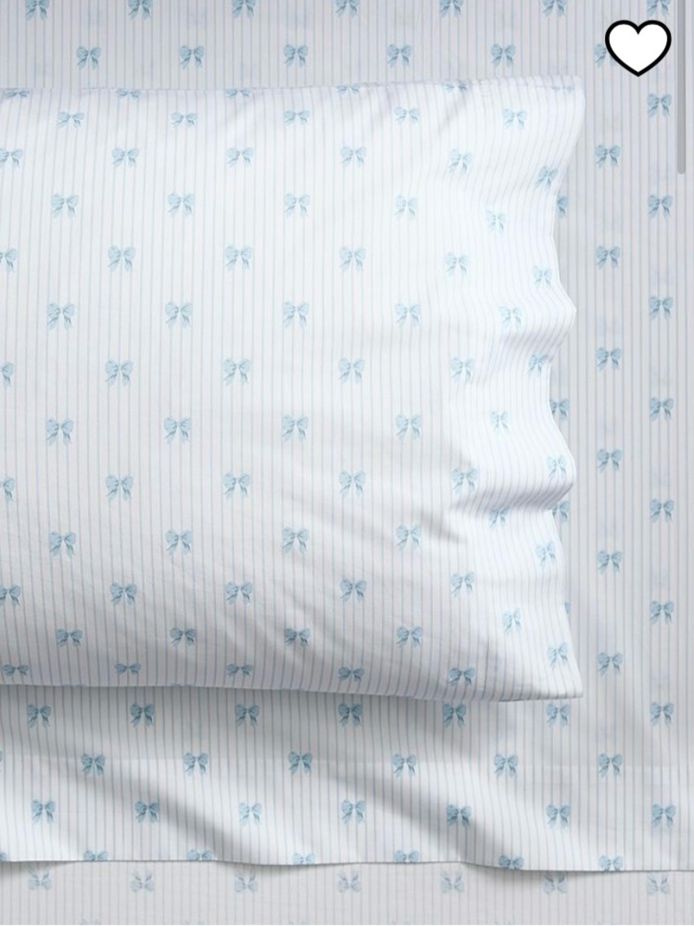 NEW Pottery Barn Bella Bow Stripe Organic Cotton Sheet Set size twin.